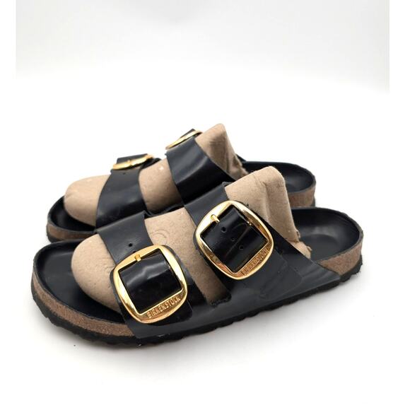 Birkenstock Arizona Big Buckle Sandals Unisex Leather Black Size US W9/M7 EU40 - Picture 13 of 15